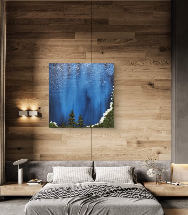 天然藍とコンクリートを組み合わせたアートパネル(b011)