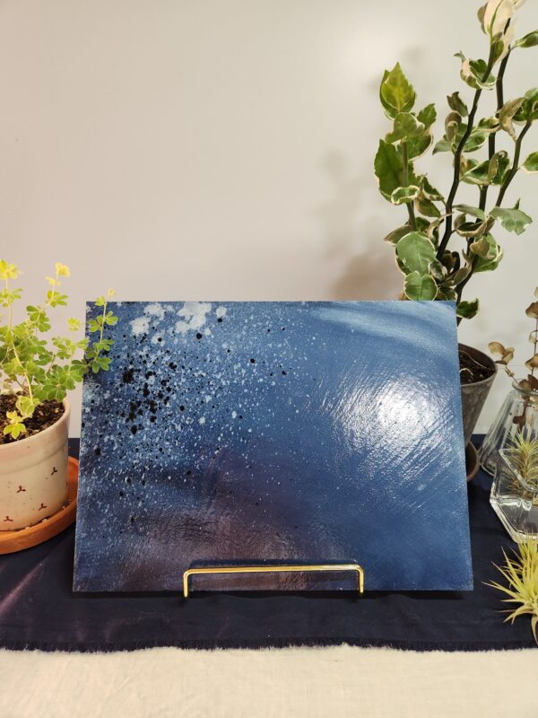 天然藍とコンクリートを組み合わせたアートパネル(m003)