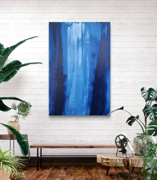 天然藍とコンクリートを組み合わせたアートパネル(b003)