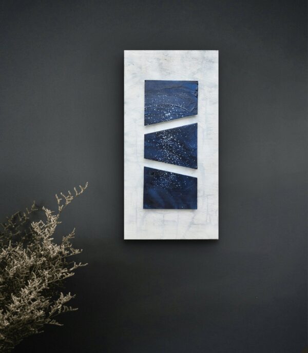 天然藍とコンクリートを組み合わせたアートパネル(b001)