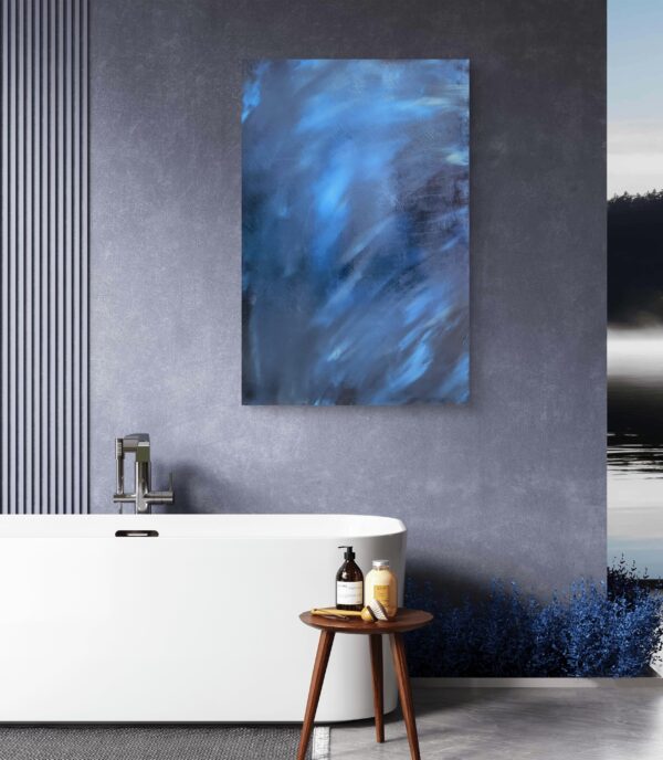 天然藍とコンクリートを組み合わせたアートパネル(b002)